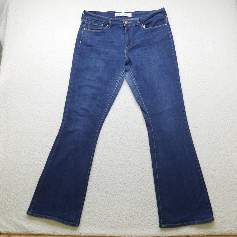 Levi Strauss Jeans Womens Size 14L Signature Mid Rise Bootcut Blue Denim